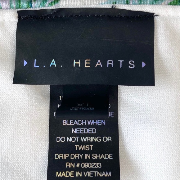 PAC Sun La Hearts ⚘ Leaf Print Hipster Bikini Bottom ⚘ White Green ⚘ XL - Picture 11 of 16